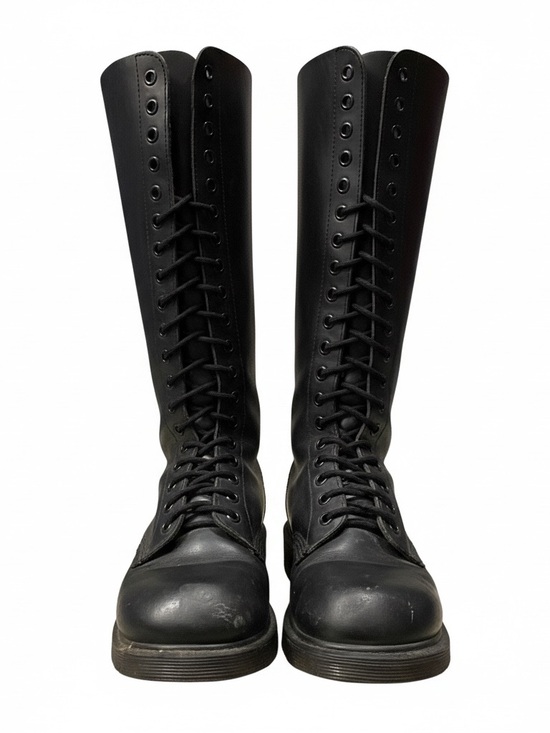 Dr. Martens Shoes - Dr. Martens Black Knee-High Lace-Up Boots